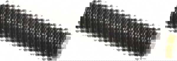 Set Screw: M8 x 1.25 x 40 mm, Soft Tip Point, Steel, Grade 5.8